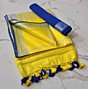 Bright Yellow Cotton Saree with Silver Zari Border