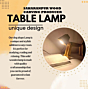 Handmade Wooden Study Table Lamp | 33x9x27 cm
