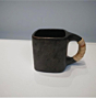 Longpi Stone Square Coffee Mug with Cane Handle