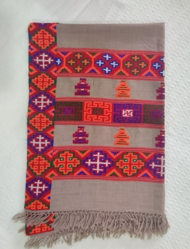 Brown color Kinnauri stole