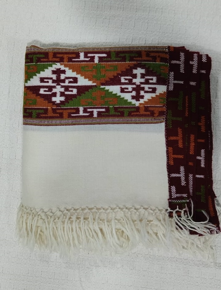 Off white Kullu shawl for women