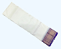 Cream Dhothi with Violet Thazhampoo Tower korvai border | Pure Gold zari
