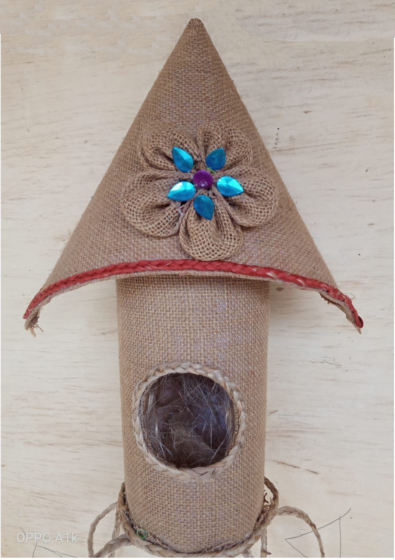 Handcrafted Natural Jute Bird Nest | 18 x 12 x 30 Inches