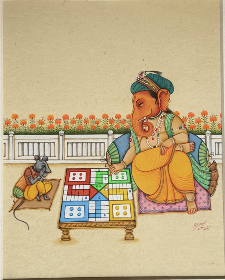 Ganesh Ji Playing Ludo