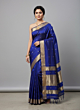 Maheshwari Saree Diamond Border Buti Saree | Royal Blue | 5.5 meters