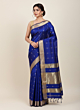 Maheshwari Saree Diamond Border Buti Saree | Royal Blue | 5.5 meters