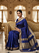 Maheshwari Saree Diamond Border Buti Saree | Royal Blue | 5.5 meters