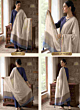 Regal Ivory & Gold Hand Blocked Chanderi Dupatta - Brick Red