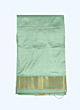 Pure Silk Dhothi  - Wide Stripe with Golden zari   | Green | AT 238