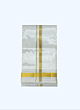 Artsilk Dhothi with Golden Zari | Cream | 30 Kulikai Border Size | AS 254