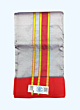 Grey Color Dhothi with Red Korvai Border