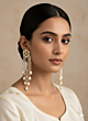 White kashmiri earrings 