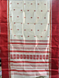 Beige & Red Anchal Buti Saree