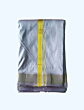 Lavender Colour with Golden Zari Wide Border | Dhothi and Angavastram Set 