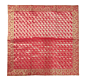 Brocade Silk Table Cloth Square 1 Meter x 1 Meter | Decorative Dining Table Mat with Golden Jacquard Weave | Elegant Home Decor for Festive & Special Occasions - Red