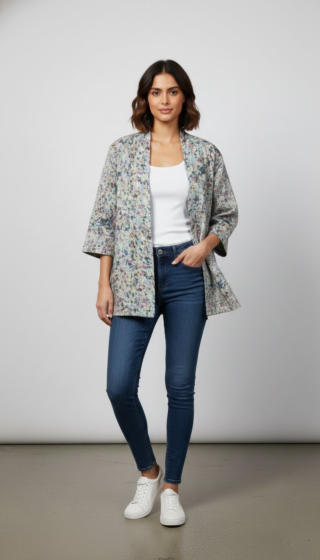 Handcrafted Long Jacket| Multi