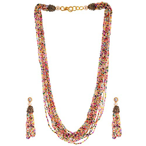  Multi Layered Crystal Beads Necklace