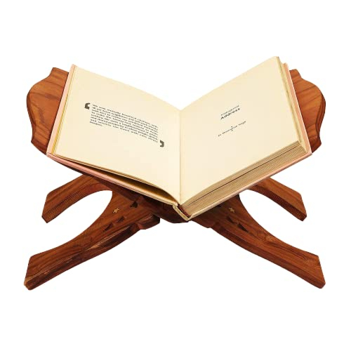Wooden Book Stand for Reading | Holy Books Holder | 10 inch 