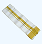 Silk Dhothi with Golden Zari Diamond Border | Cream | AS 243 | 70Kuligai Border Size