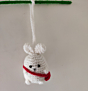 Amigurumi White Bunny Bag Charm | Handmade Crochet Car Hanging