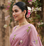 Onion Pink Mulmul Cotton Saree with Multi-Color Floral Embroidery - Premium Soft Ethnic Wear