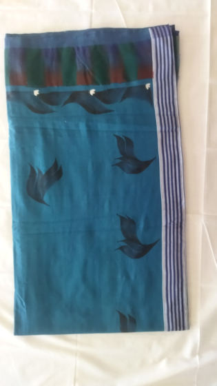 Pure Cotton Elegant Blue Saree
