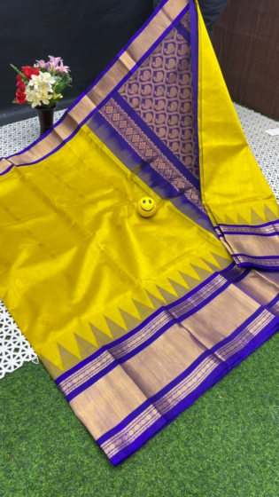 Kupaddam Silk Saree | Yellow