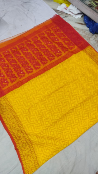Dhakai jamdani -Burgundy
