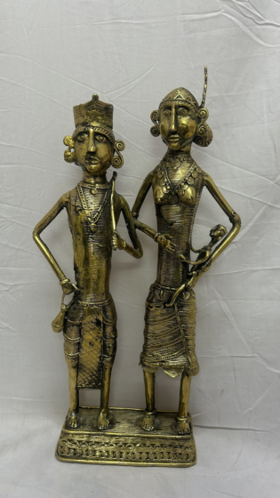 Dhokra Craft Couple with Child