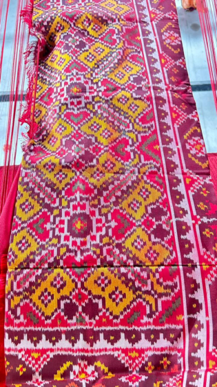 Semi Ikat Silk Dupatta