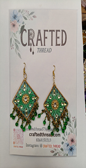 Handmade Wooden Mandala Earrings