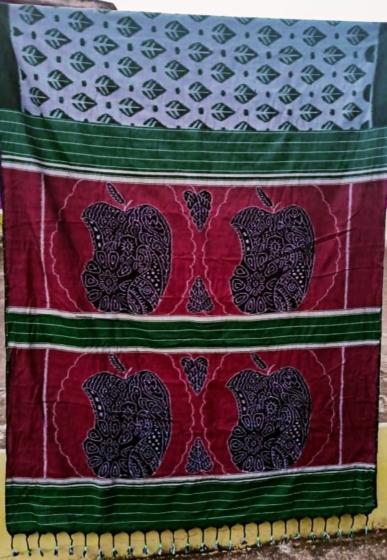 Handwoven Cotton Ikat Saree with Blouse Piece