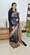 Handloom Tussar Silk Saree  Hand Painted  Madhubani Art 