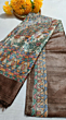 Handloom Tussar Silk Saree Hand Painted Madhubani Art