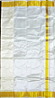 Handcrafted Salem Handloom Silk Dhoti with Tower Zari Border| Cream | AT 4779