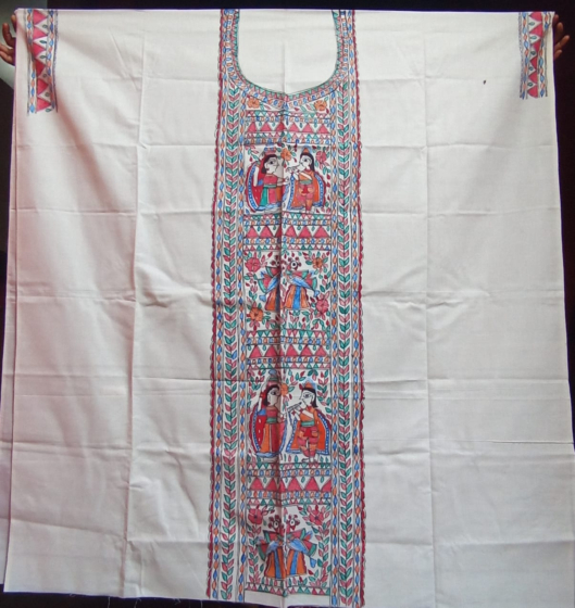 Mithila Painting Kurti Fabric 