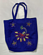 HAND EMBROIDED PEACOCK PRINT TOTE BAG