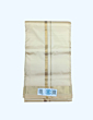 Light Sandal Dhothi with Golden Zari border 