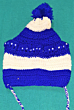 Kids Handwoven Woolen Cap | Blue & White