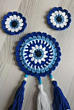 Edge Coaster with Tassels | Blue