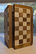 wooden magnetic chess 7 by 7 inches 