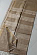 Elysia Kosa: Pure Malbari Deshi Silk Saree with Jari Chake Weave