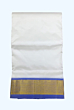 Cream Dhothi with Lavender border