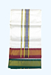 Cream Dhothi with Mayilkann border
