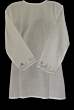 Women Embroidered Pure Cotton white short Kurti