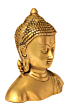 BRASS BUDDHA BUST 6 INCH 