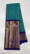 Blue Check Kanchi Silk Saree
