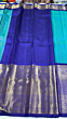 Blue Check Kanchi Silk Saree