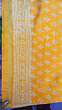 Yellow Orange Cotton Silk Printed Saree