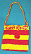 Handmade Woolen Purse - Maroon  & Yellow
